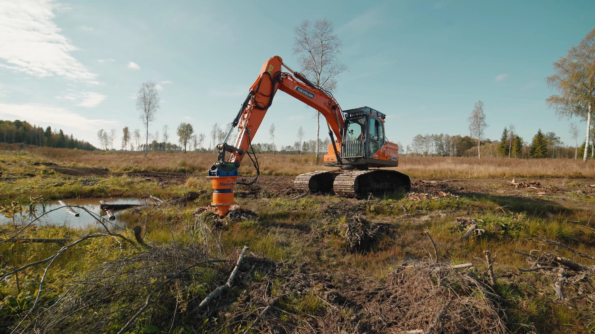 stump removal setup